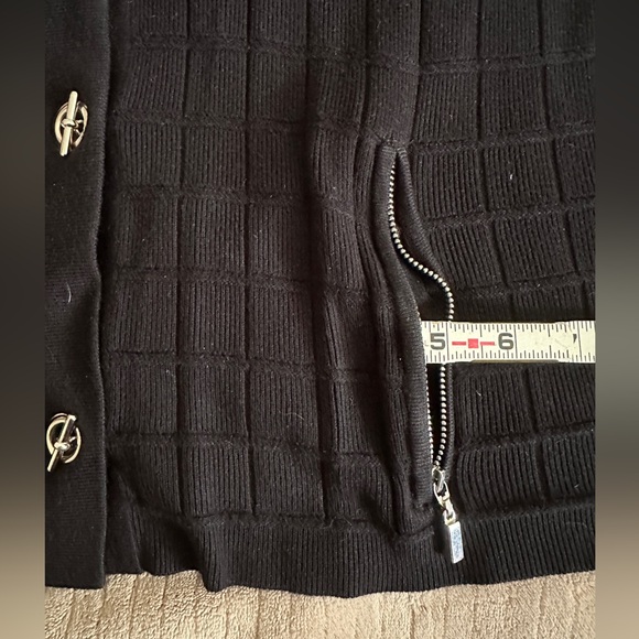 Jamie Sadock Black V-Neck Sweater Vest Button Up - Picture 13 of 16